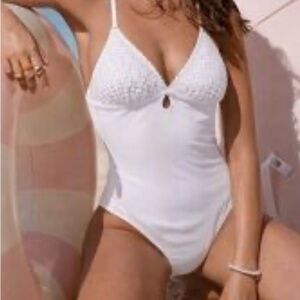 Shade & Shore White One Piece Swimsuit